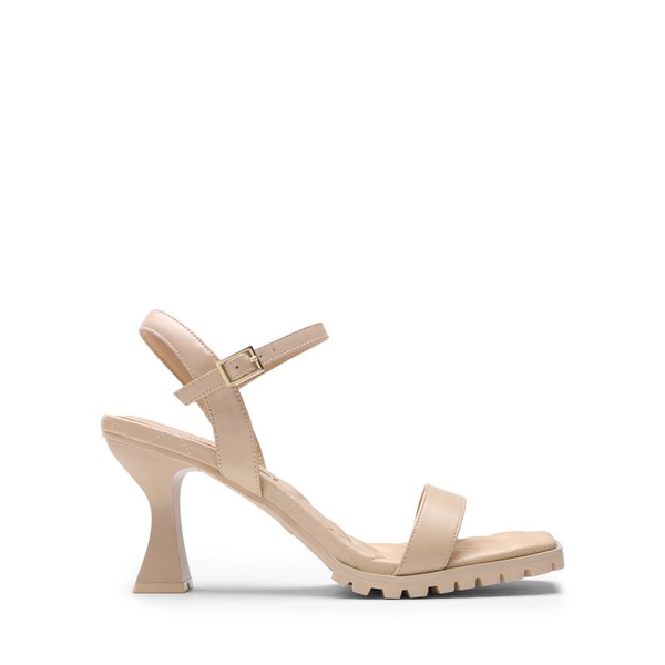 [Wonder Cloud] Athena Square Toe High Stiletto Heel Sandals - NUDE - 2